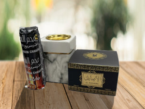 Al Assayel Incense + Incense burner +Charcoal